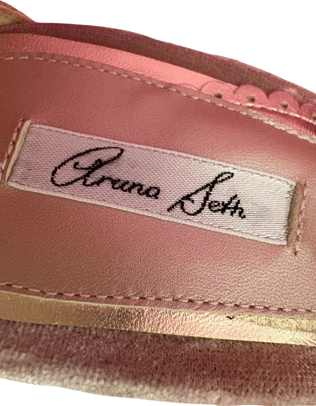Aruna Seth Nude Velvet Butterfly Heels UK 4 EU 37 
