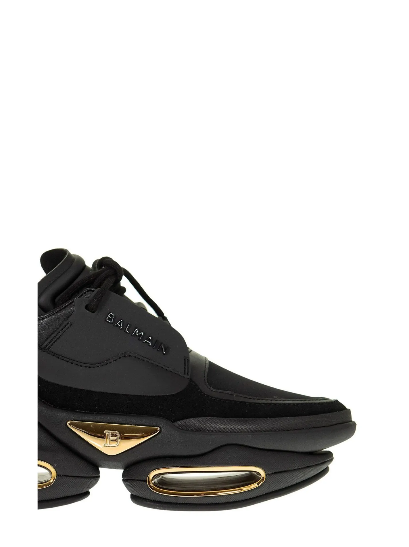 B Bold Low-Calf&Suede Sneakers
