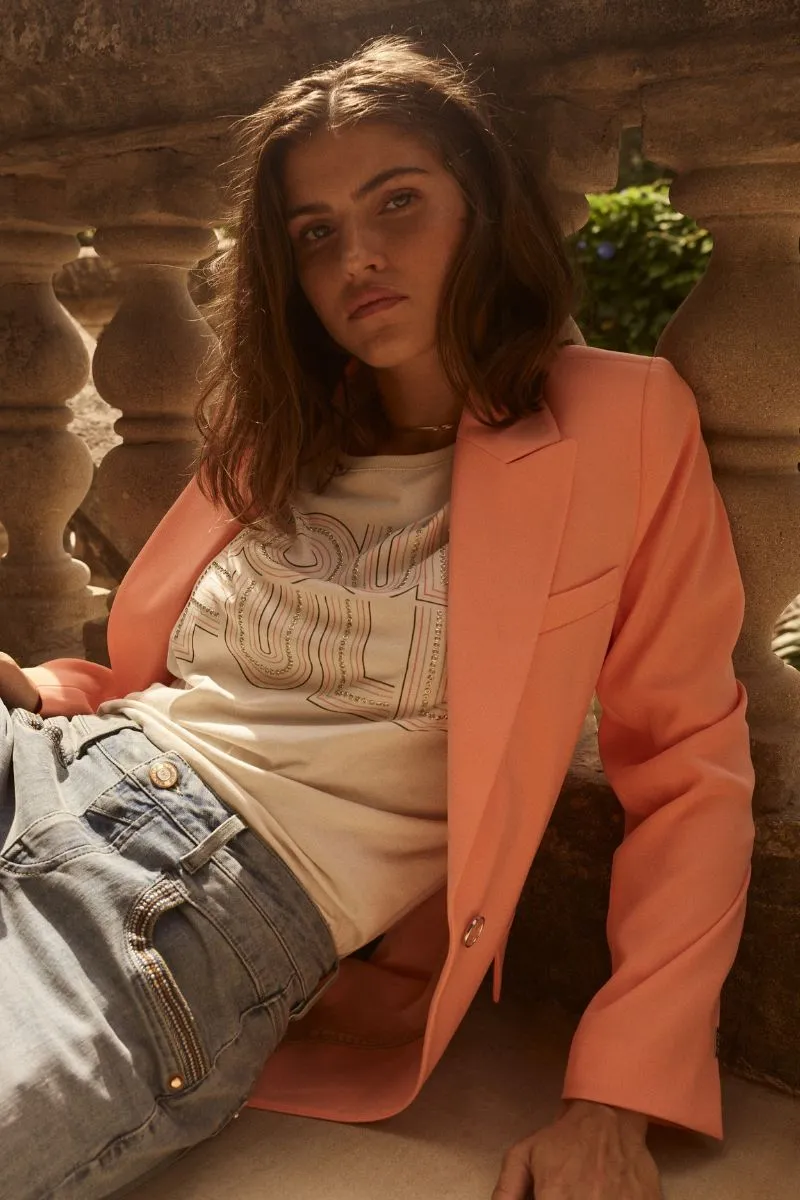 Bine Leia Blazer | Coral Reef  | Blazer fra Mos Mosh