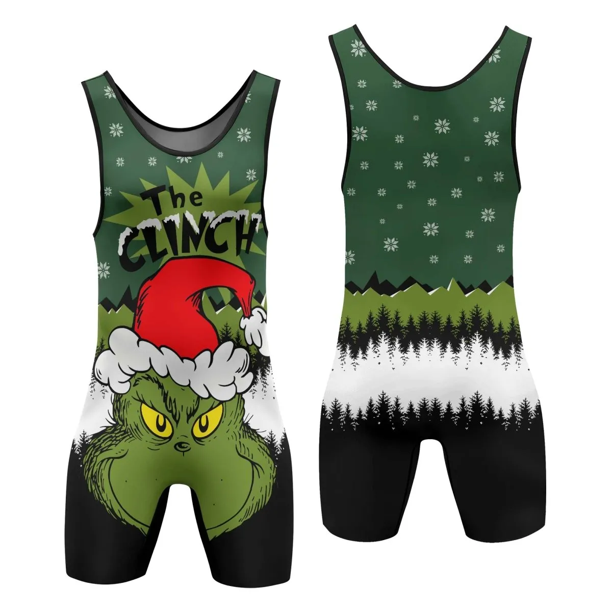 Clinch Santa Clause Wrestling Singlets