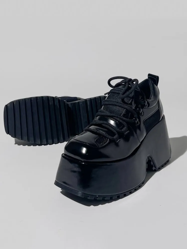 Derby Lace Up Square Toe Platform Shoes【s0000005196】