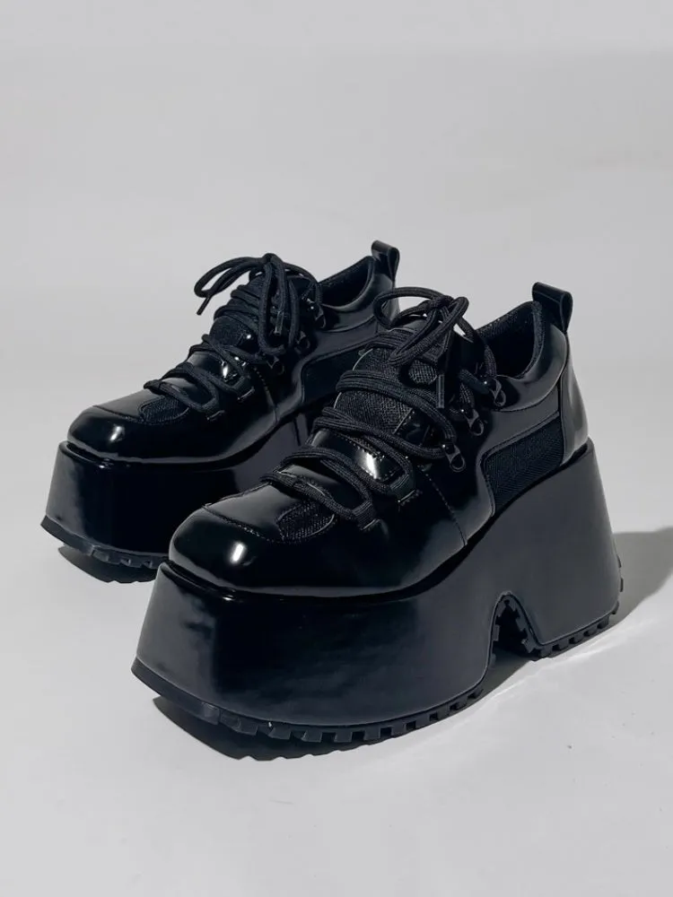 Derby Lace Up Square Toe Platform Shoes【s0000005196】