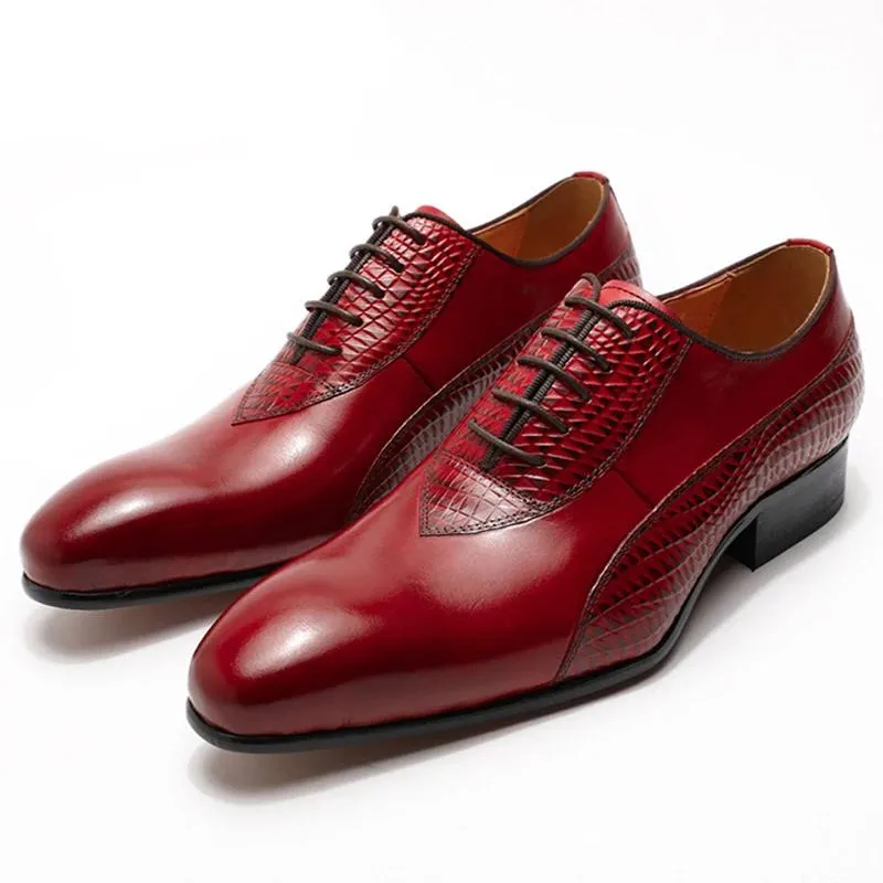 ExoticLuxe Lace-Up Oxford Dress Shoes