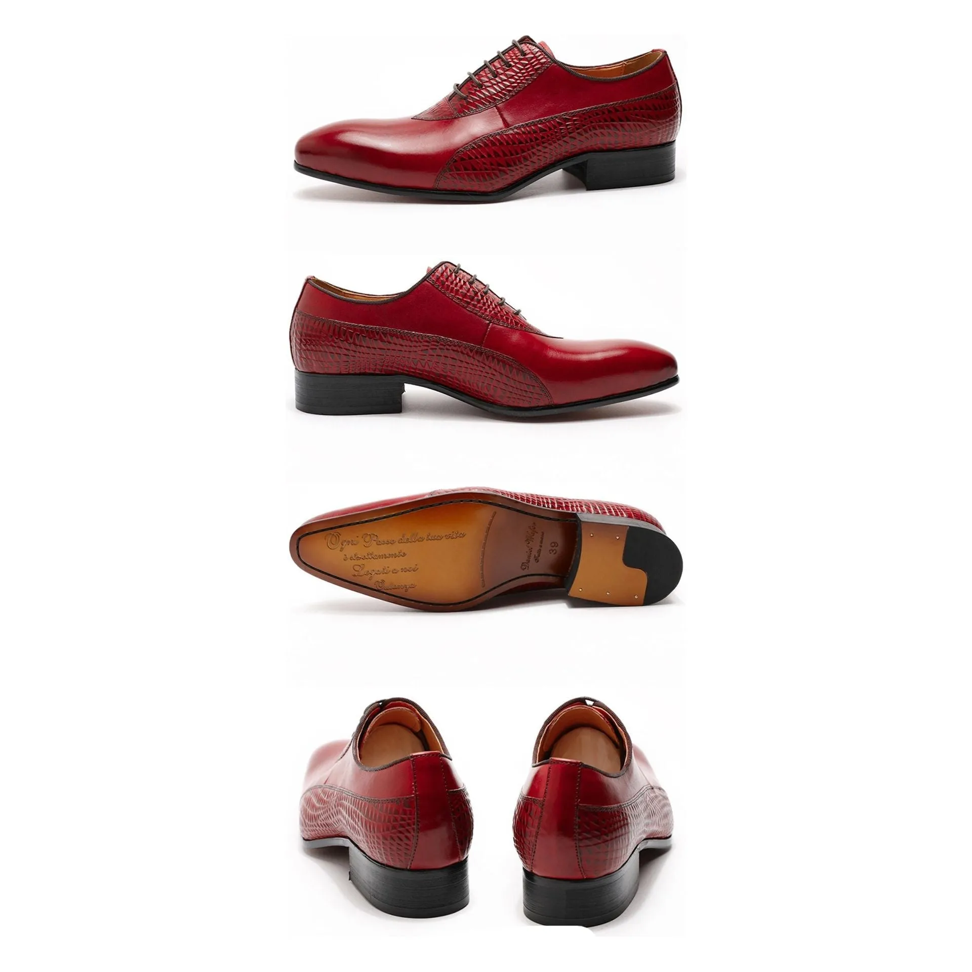 ExoticLuxe Lace-Up Oxford Dress Shoes