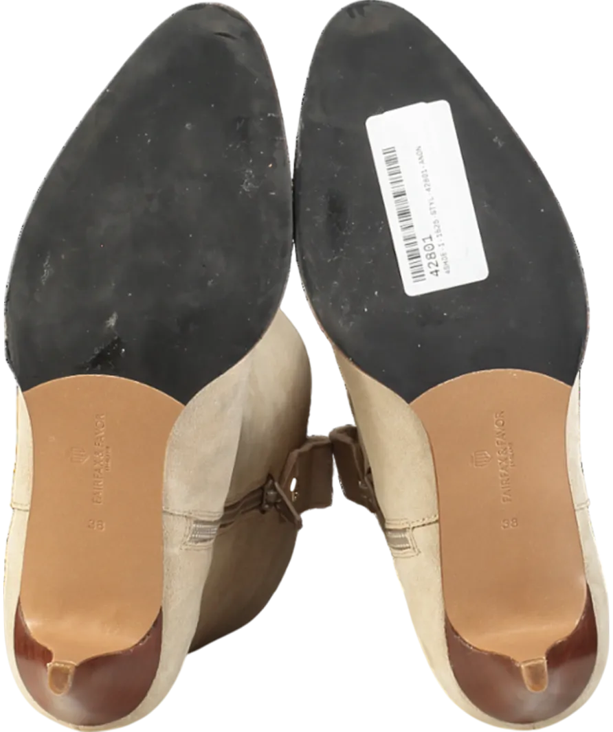 Fairfax & Favor Beige Georgia Boots UK 5 EU 38 