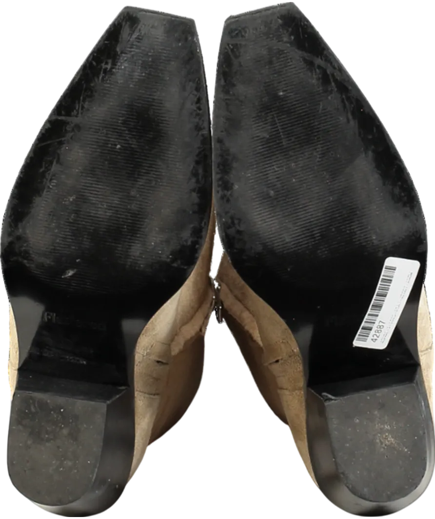 Flattered Beige Carla Suede Boots UK 5 EU 38 