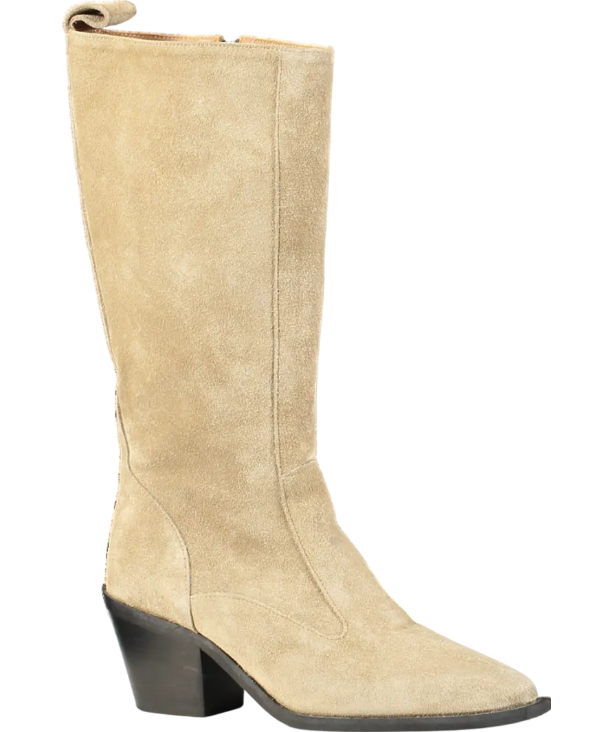 Flattered Beige Carla Suede Boots UK 5 EU 38