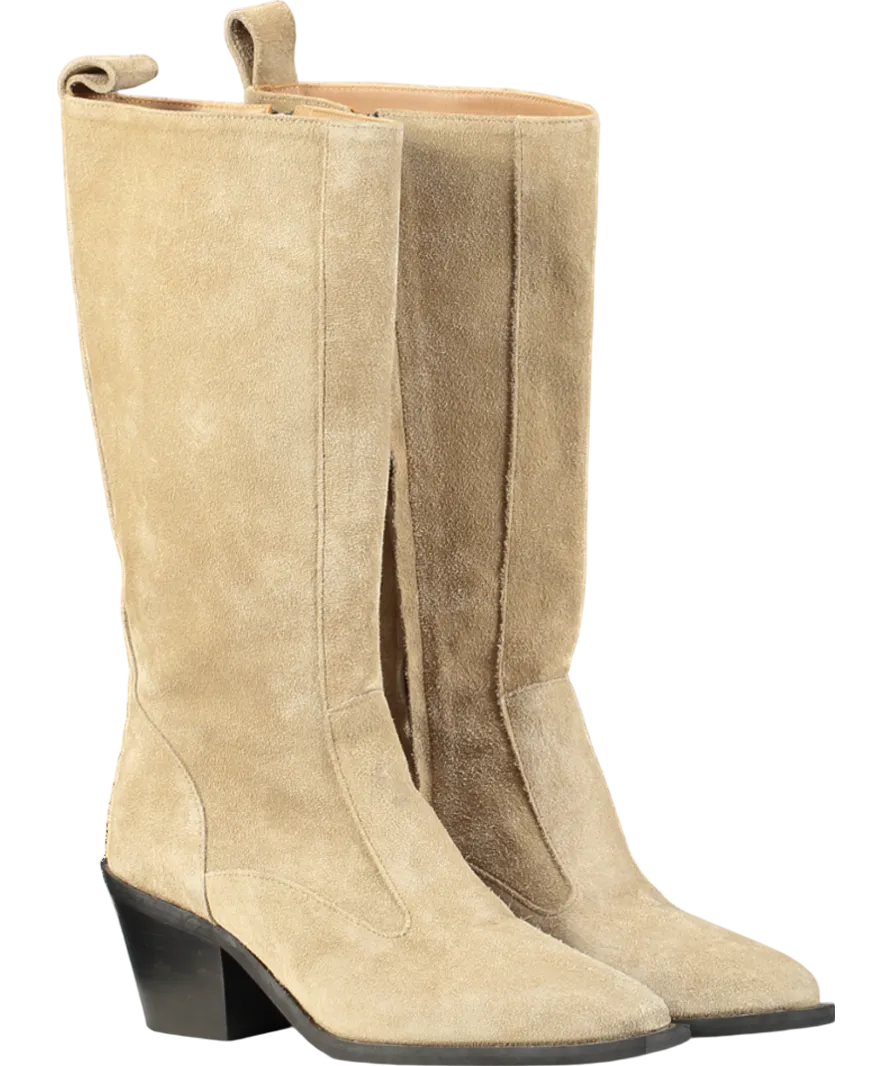 Flattered Beige Carla Suede Boots UK 5 EU 38