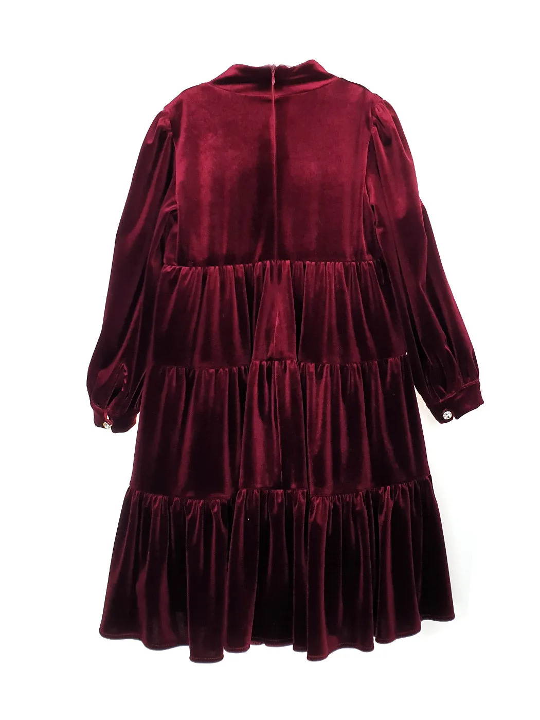 Girl's velvet dress - GENEVIEVE Bordeaux
