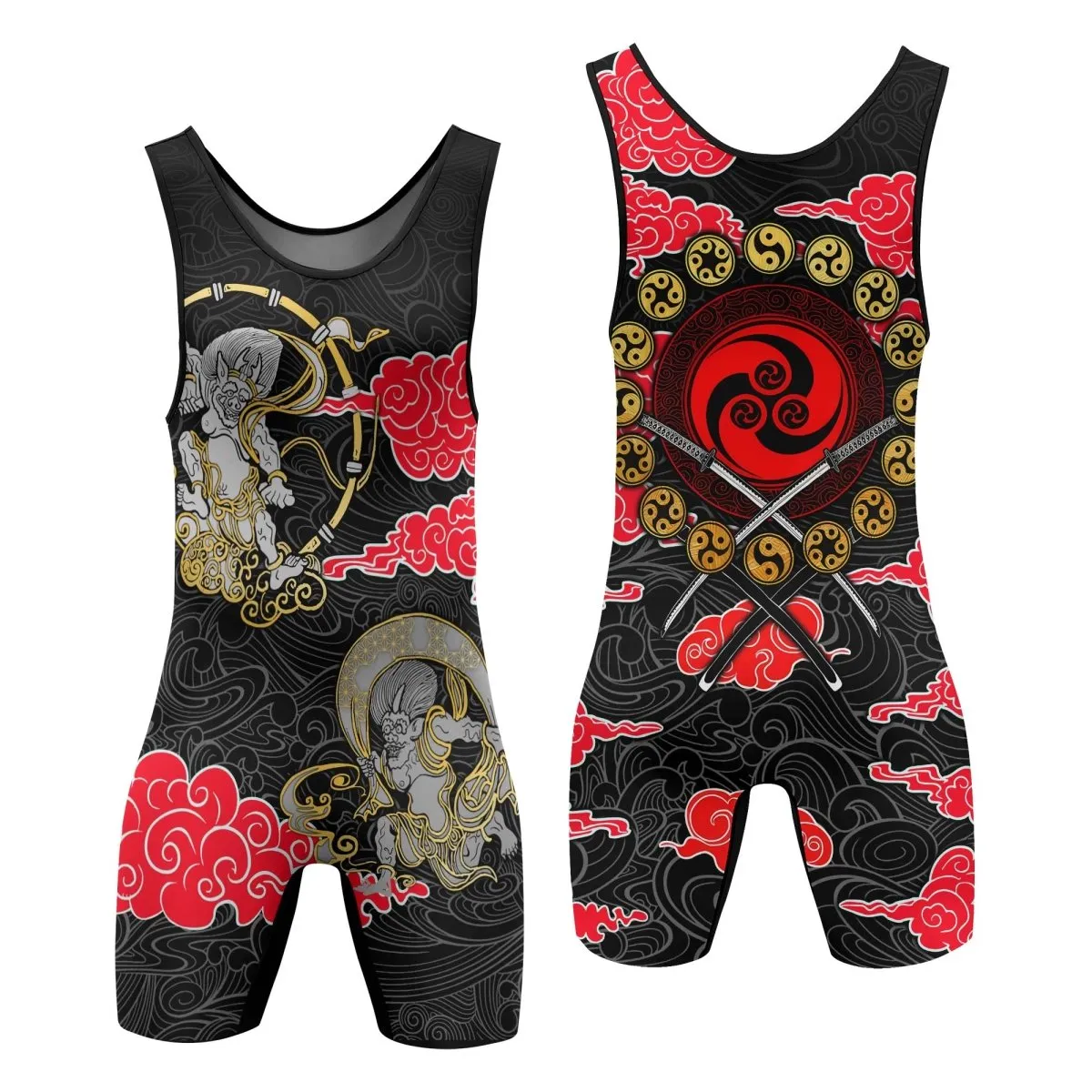 Japanese Raijin And Fujin Wrestling Singlets