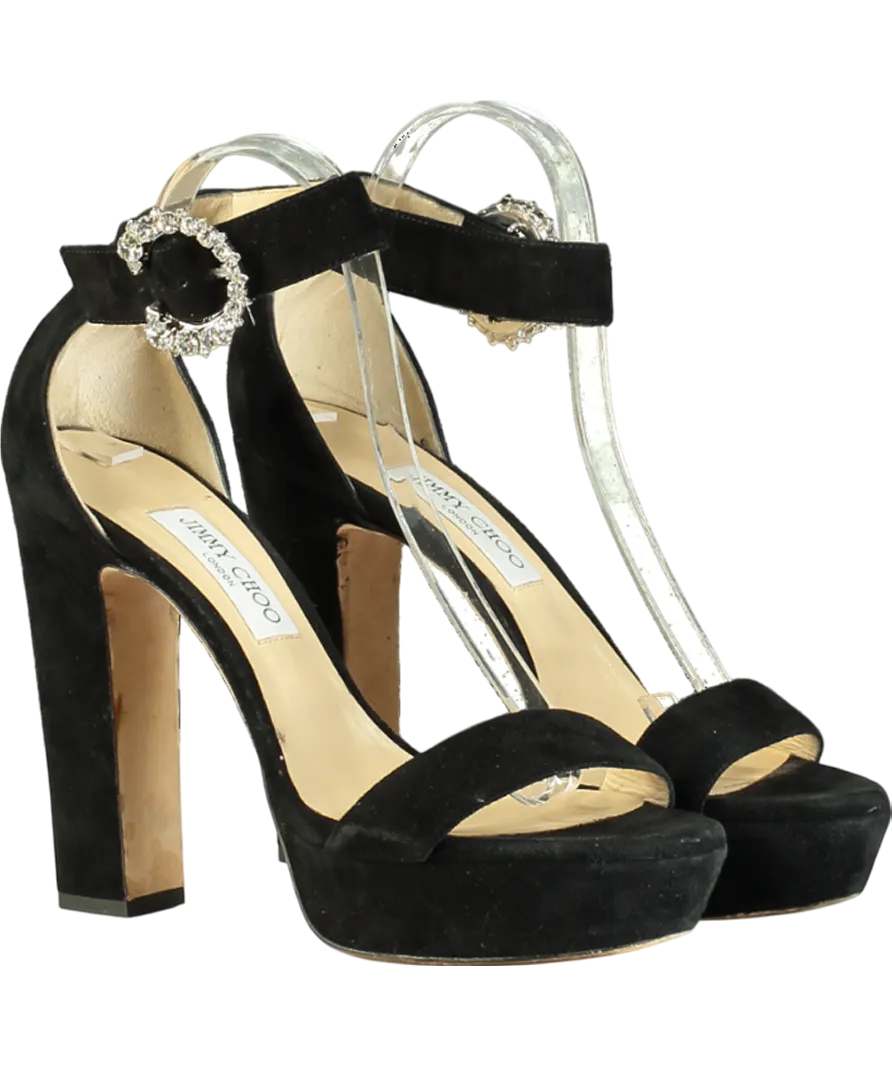 Jimmy Choo Black Mionne 120mm Platform Sandals UK 8 EU 41 
