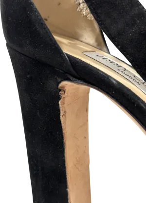 Jimmy Choo Black Mionne 120mm Platform Sandals UK 8 EU 41 