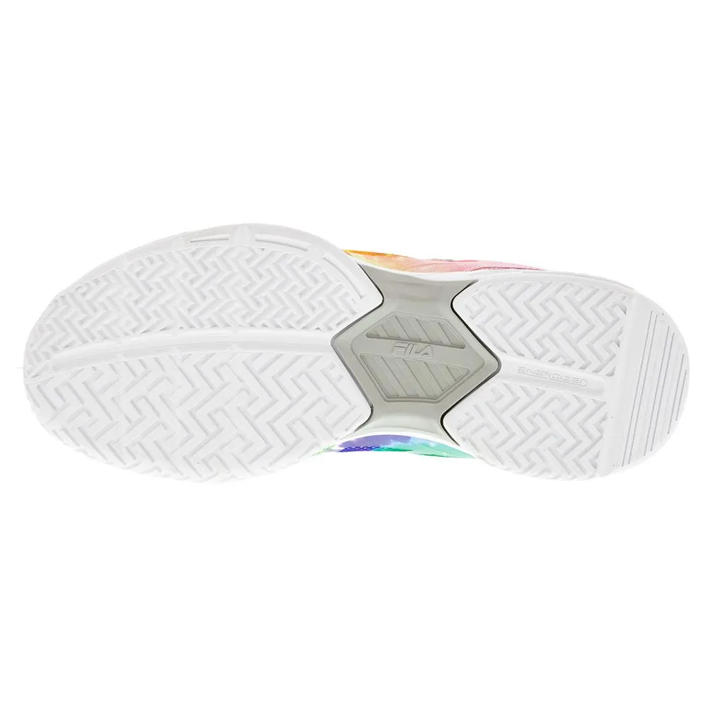 Juniors` Axilus 2 Tennis Shoes Tie Dye and White
