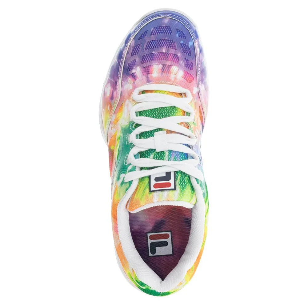 Juniors` Axilus 2 Tennis Shoes Tie Dye and White