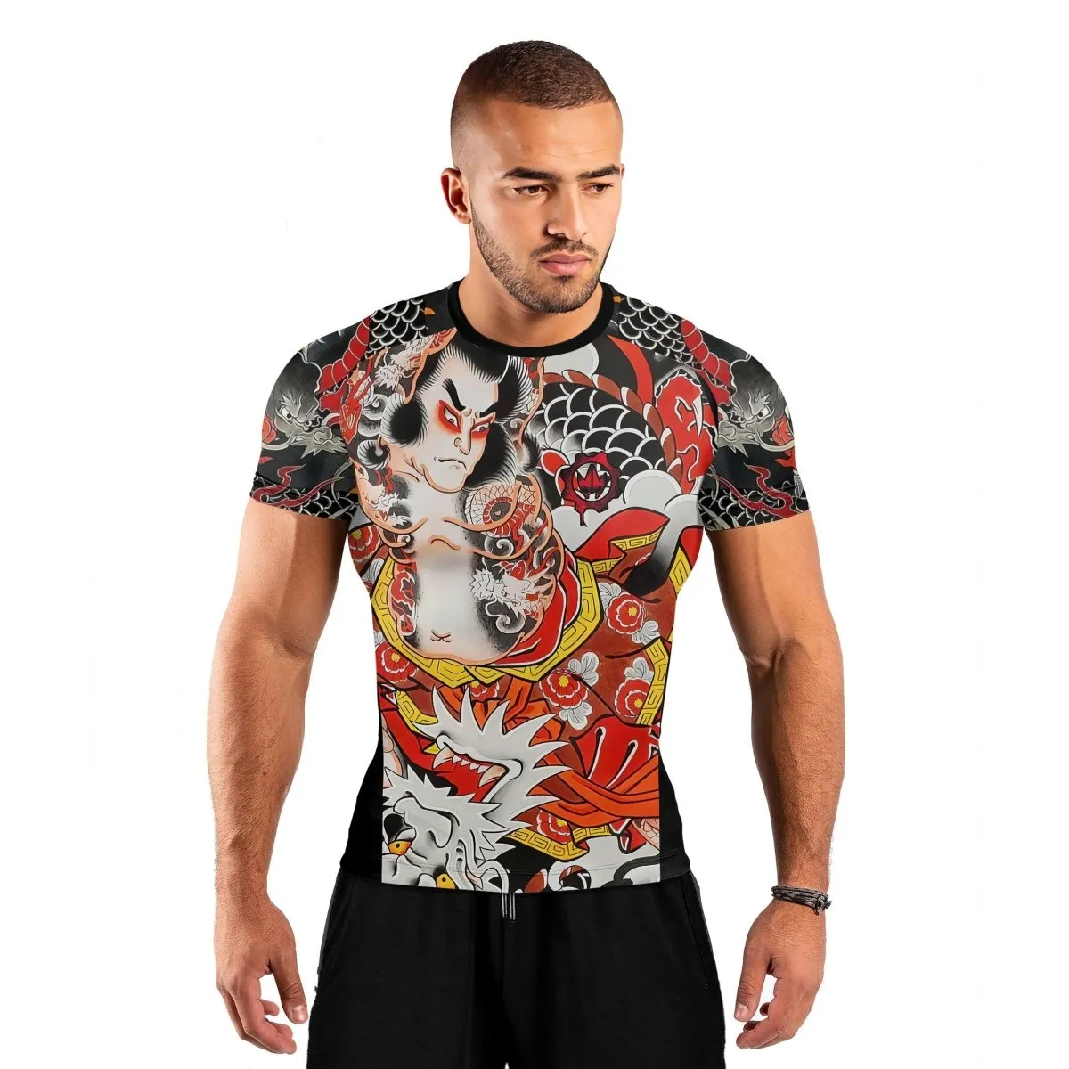 Kumonryu Shishin VS Tamatori Hime Men's Short Sleeve Rash Guard