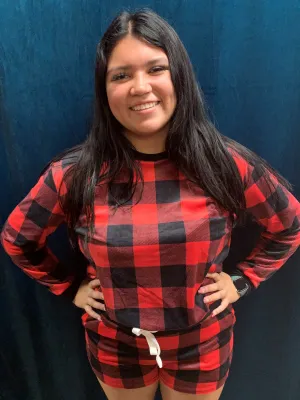 Latte Love Buffalo Plaid Sweatshirt