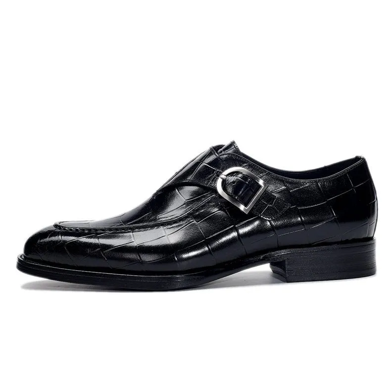 LuxeGrip Exotic Alligator Slip On Dress Shoes
