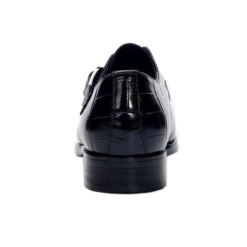 LuxeGrip Exotic Alligator Slip On Dress Shoes