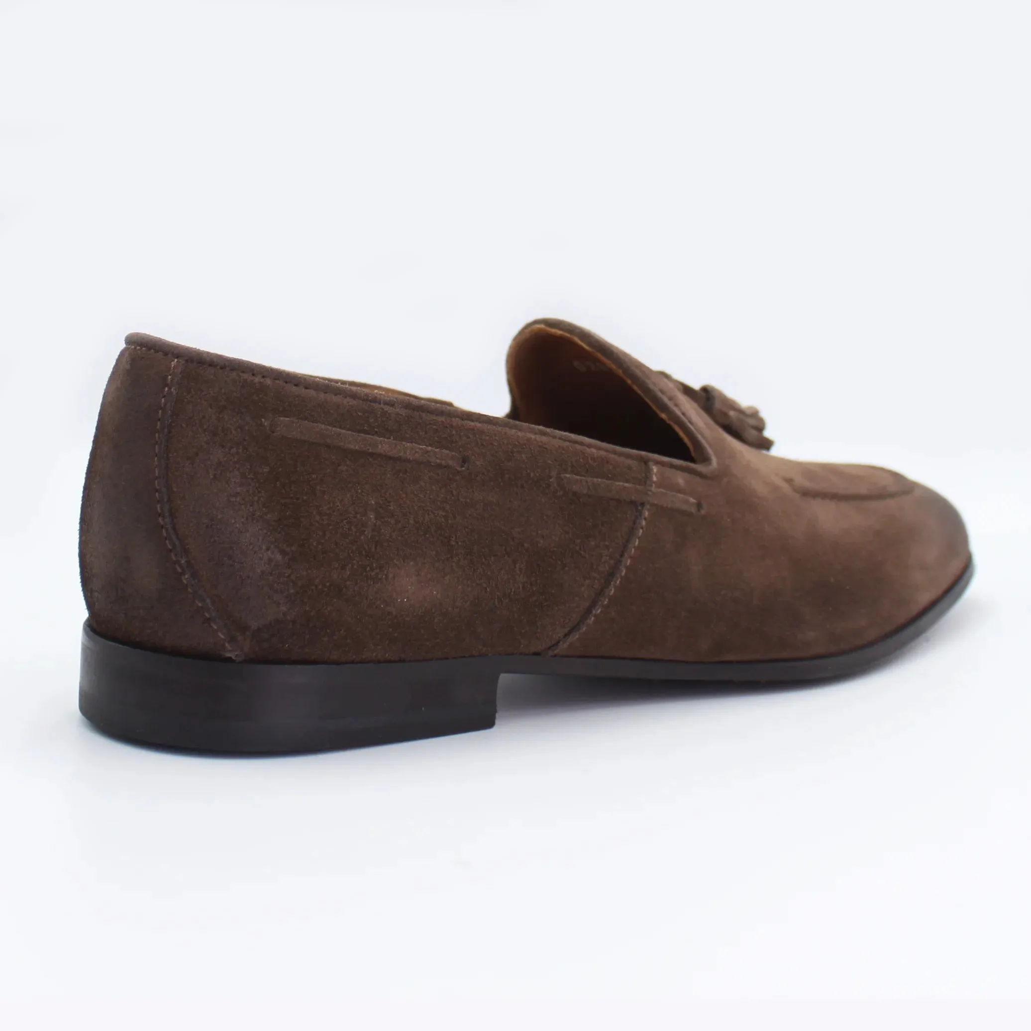 Men's Classic Suede Tasseled Moccasin in Noce Brown (AC283)