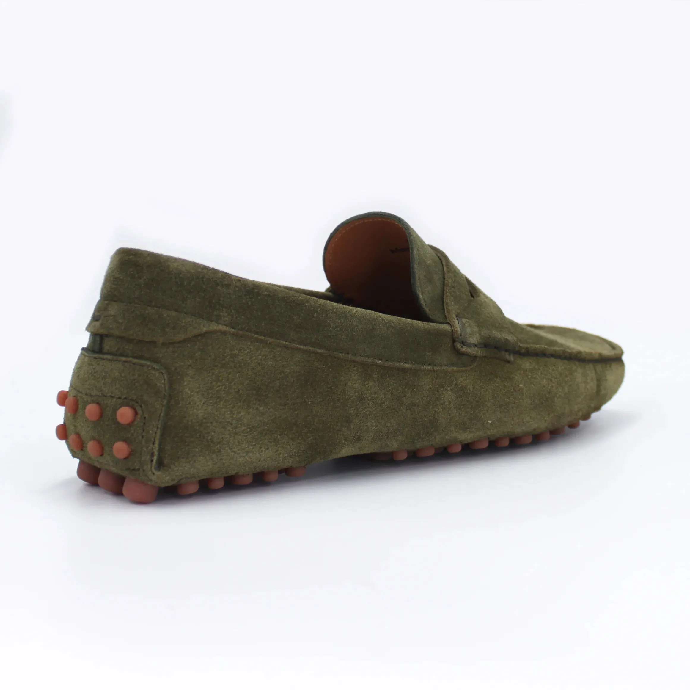 Men's Driver in Calf Leather Suede Asparago Green (CONU0460002)