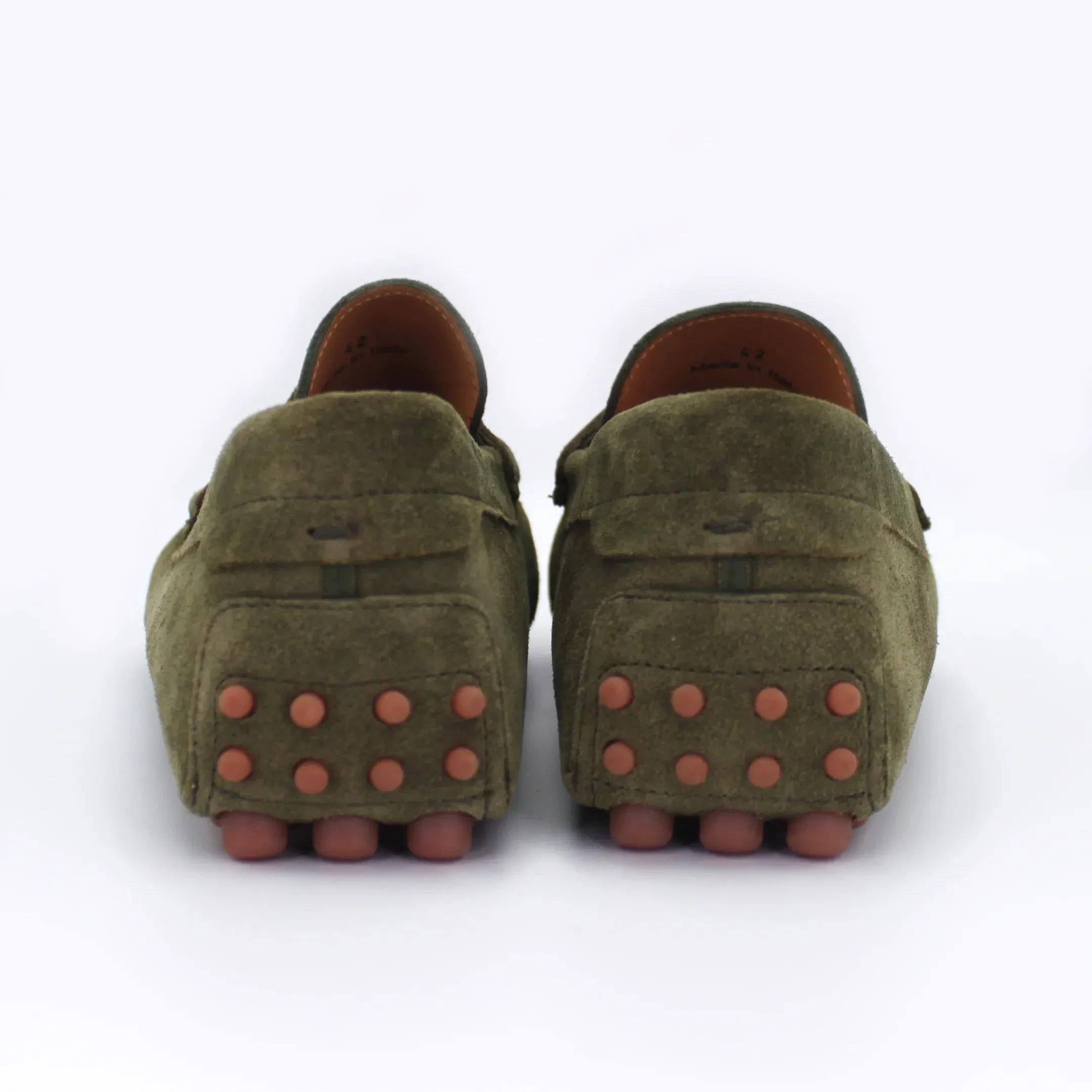 Men's Driver in Calf Leather Suede Asparago Green (CONU0460002)
