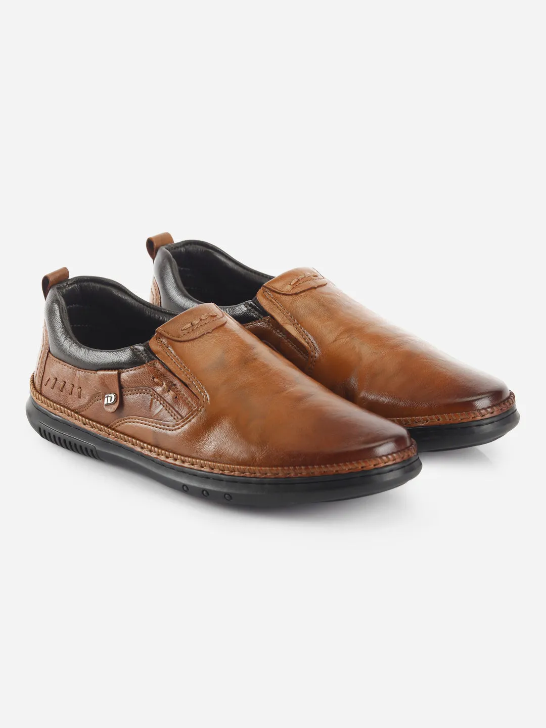 Men's Tan Dual Tone Comfort Slip On (ID1113)