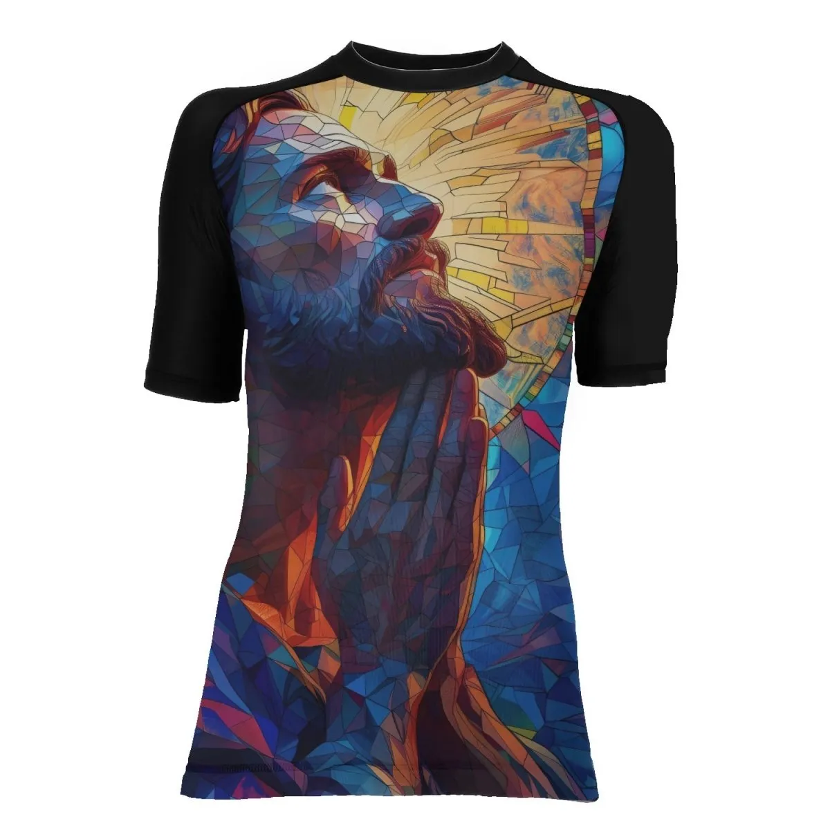 Merciful Jesus Women's Short Sleeve Rash Guard