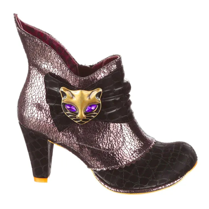 Miaow Boots in Black/Bronze by Irregular Choice