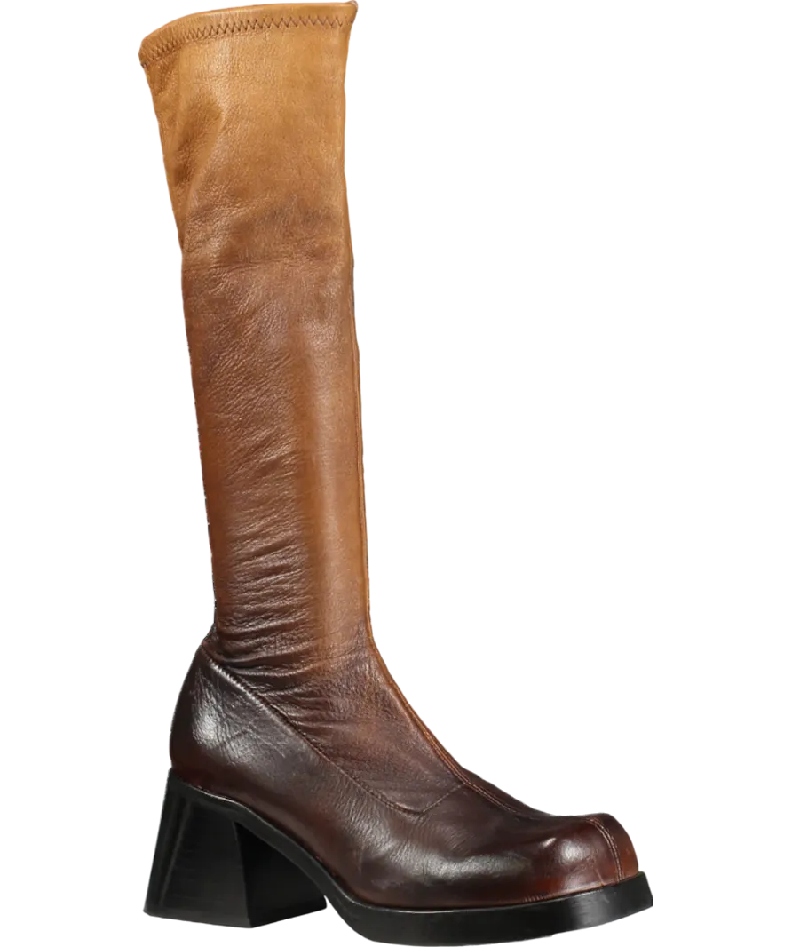 Miista Brown Yum Leather Boots UK 4 EU 37 