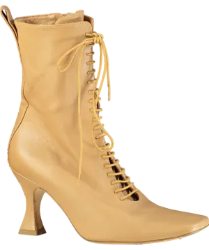 Miista London Brown Yana Leather Ankle Boots UK 8 EU 41 