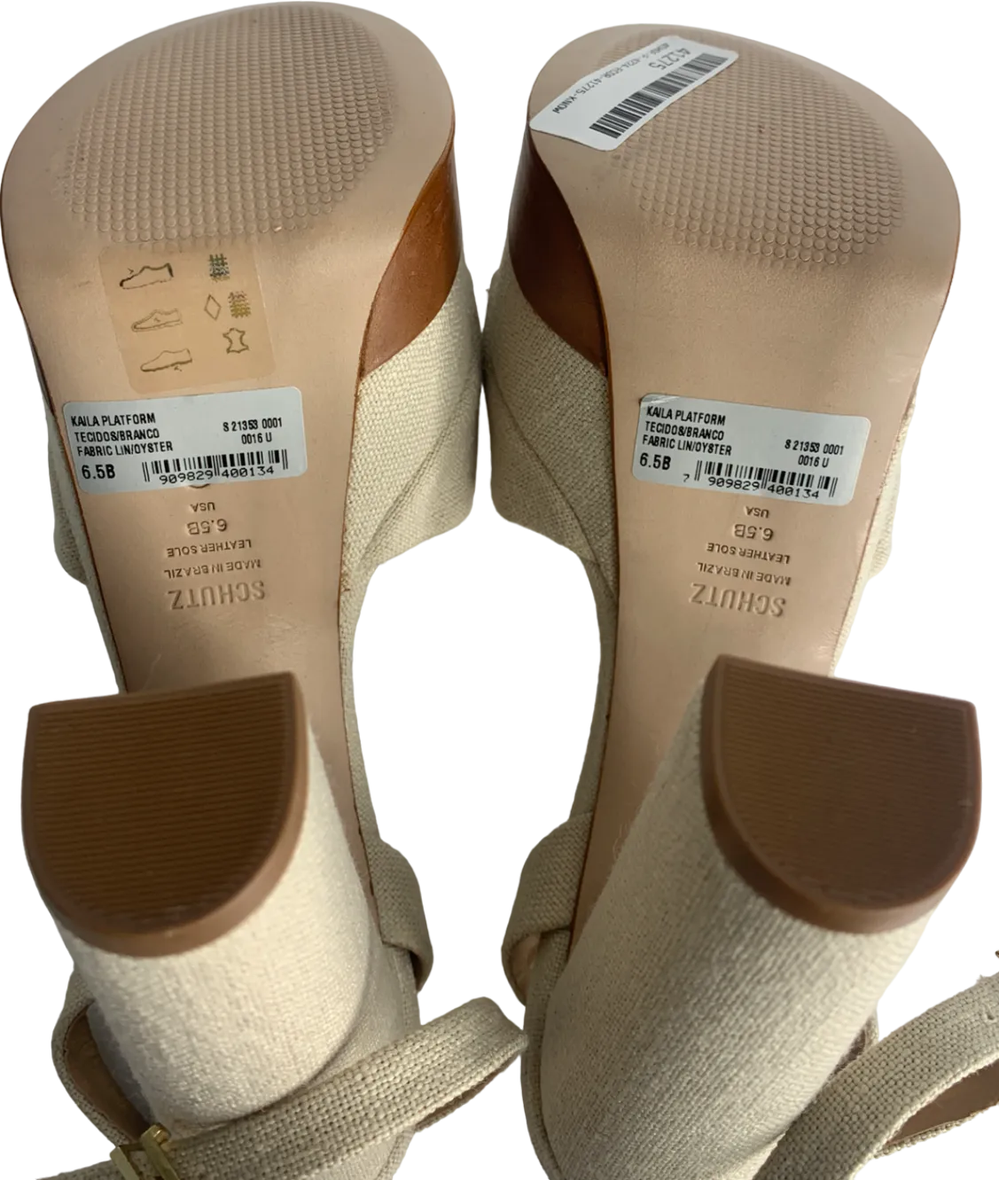 Schutz Beige Kaila Platform Heels UK 6.5 EU 39.5 