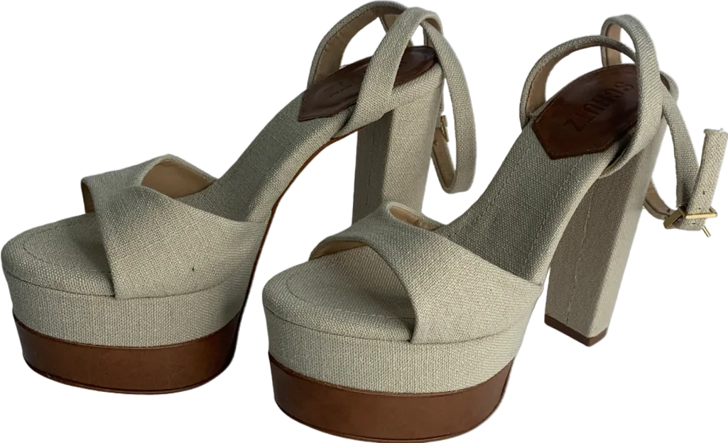 Schutz Beige Kaila Platform Heels UK 6.5 EU 39.5 
