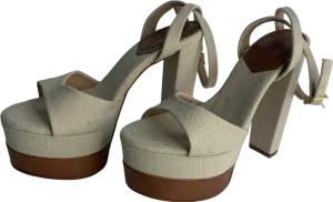 Schutz Beige Kaila Platform Heels UK 6.5 EU 39.5 