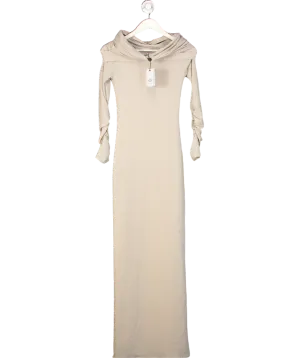 Sydney Lane Metallic Elsa Champagne Sparkle Midi Dress UK S